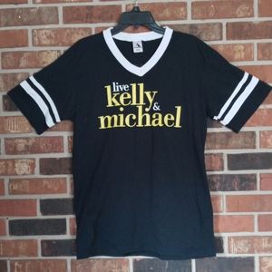 Women's Augusta Black LIVE Kelly Ripa & Michael Strahan Talk Show Shirt Size LG